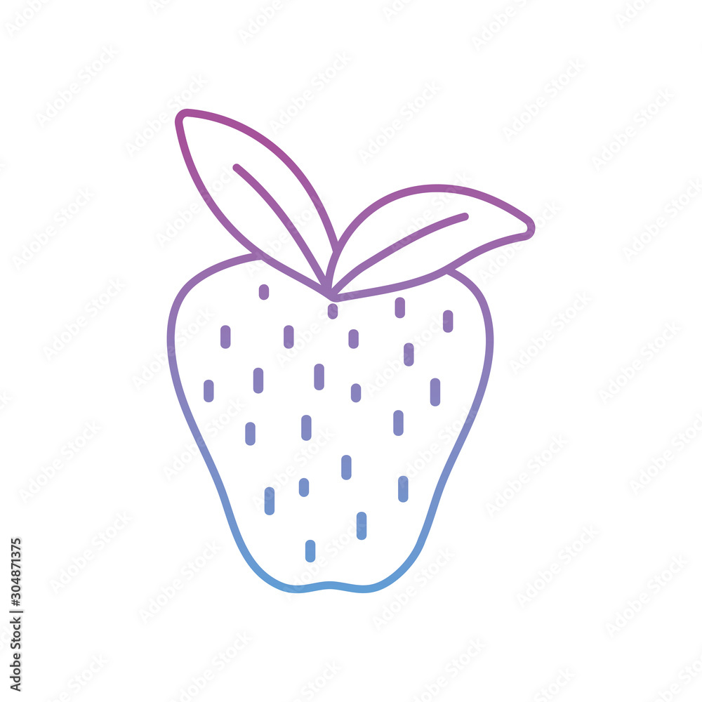 summer strawberry fruit gradient style icon