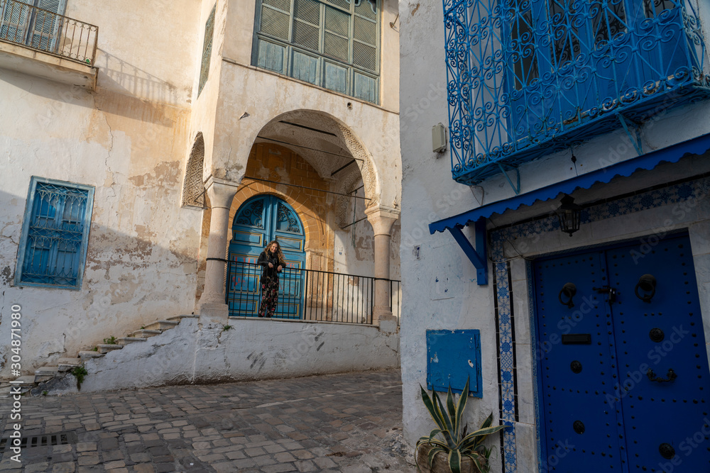 Sidi Bou Said Town in Tunisia Known for extensive use of blue and white