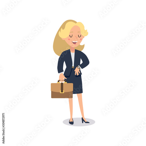 Businesswoman character. Animate character. Young lady personage constructor. Different woman postures. Vector set personage.usinesswoman working character design set. Vector design.