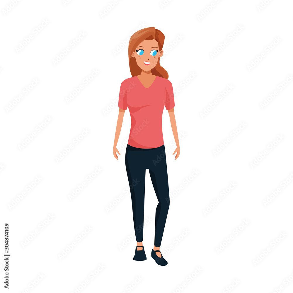 woman standing icon, colorful design woman standing icon, colorful design