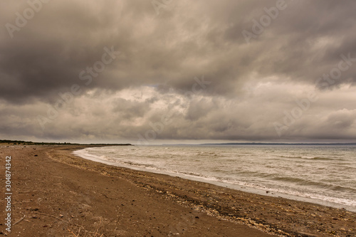 Seascape view of south pacific ocean in Pumalin Park  Chaiten  Patagonia  Chile