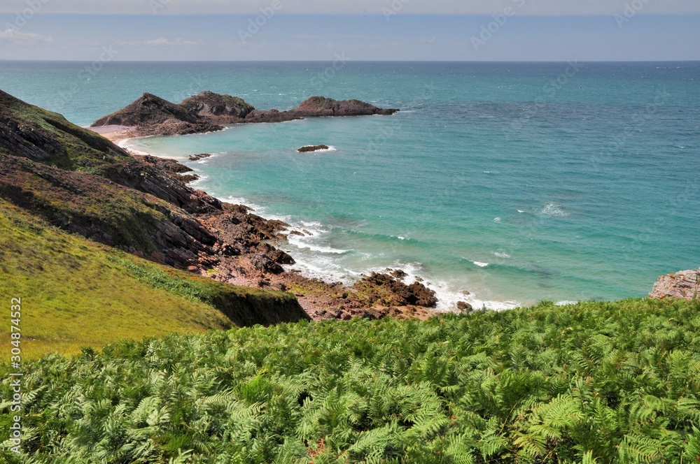 Fototapeta premium Paysage de la côte à Erquy en Bretagne. France
