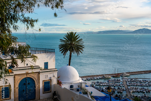 Sidi Bou Said Town in Tunisia Known for extensive use of blue and white