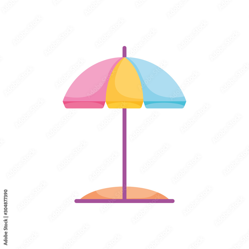 summer umbrella in the beach fill style summer umbrella in the beach fill style