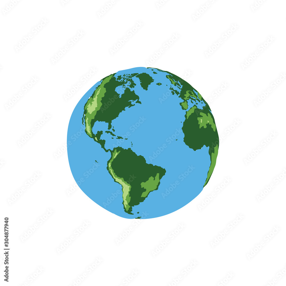 Earth hand drawn color design Earth hand drawn color design