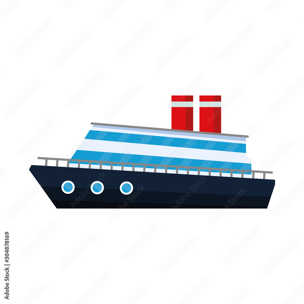 Obraz premium cruise ship icon, flat design