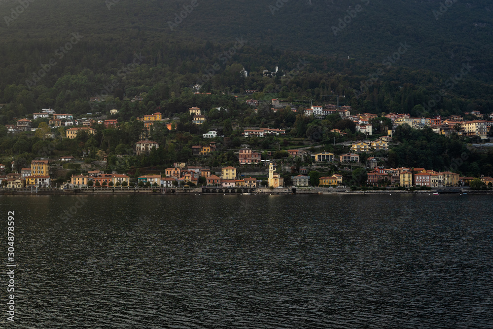 View of Ghiffa, a small town near Stresa on the shores of Lake Maggiore, Piedmont, Italy