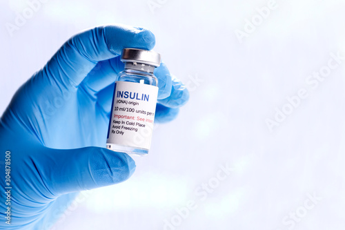 Insulin Vial In Hand photo