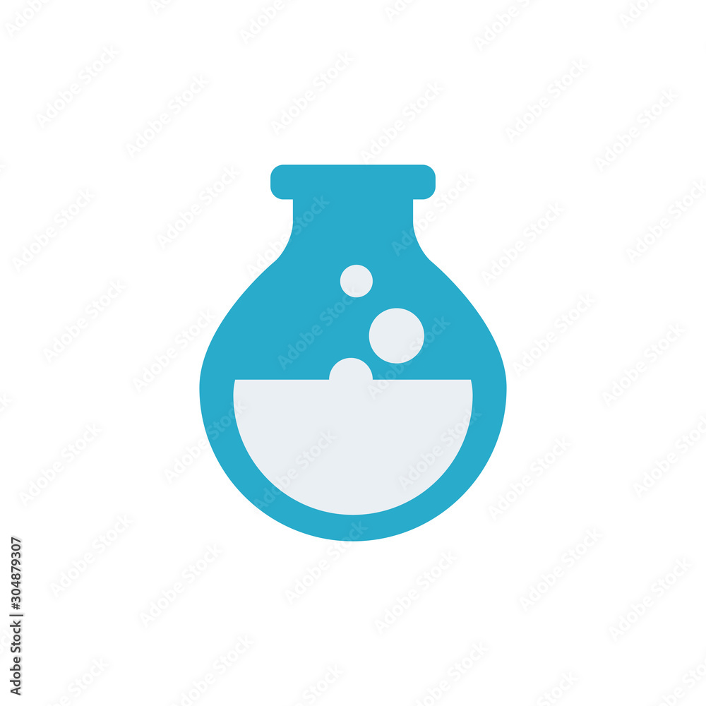 school tube test flat style icon