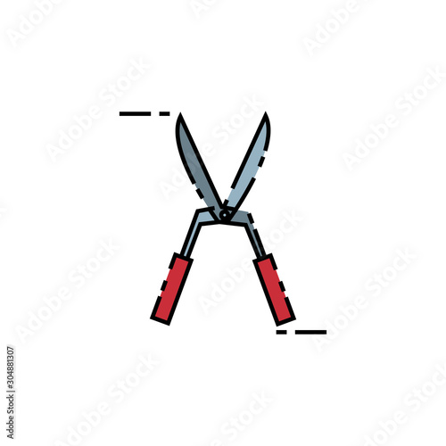 Isolated pliers utensil icon fill design