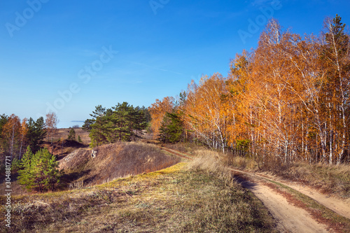 Abandoned quarry. Spirino, Orda district, Western Siberia photo