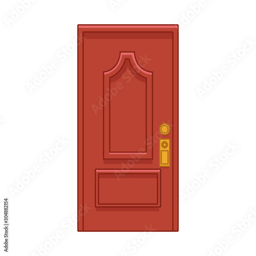 house door icon, flat design