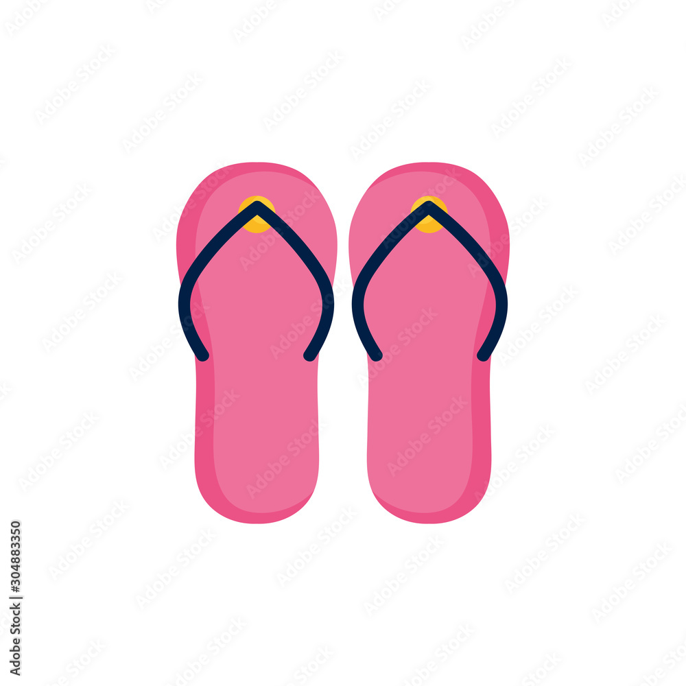 summer flip flops pair fill style icon summer flip flops pair fill style icon