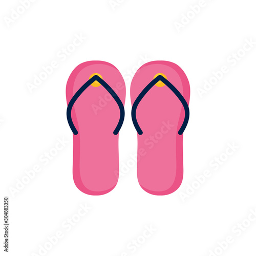 summer flip flops pair fill style icon