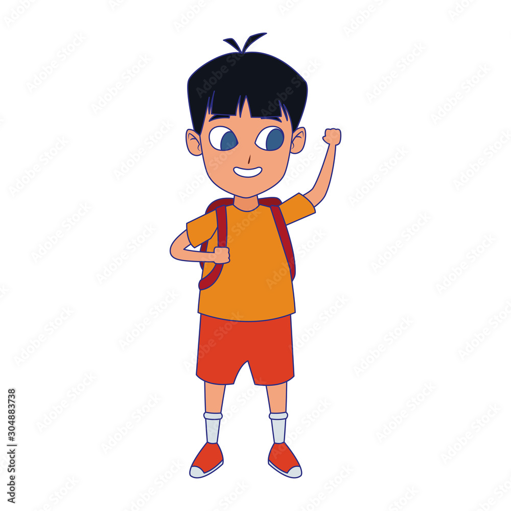 cartoon boy wearing casual clothes, colorful design cartoon boy wearing casual clothes, colorful design