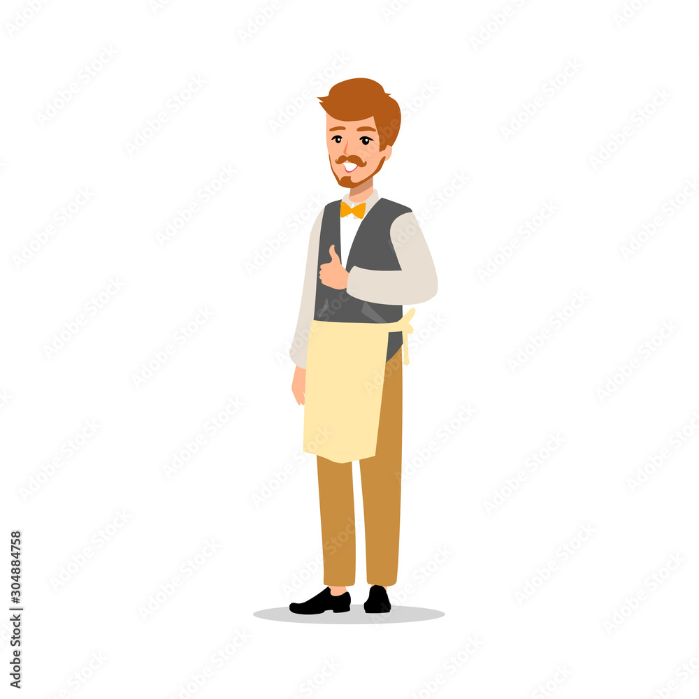 Set of vector flat style character barber guy in different static poses. Isolated on white background. Set of vector flat style character barber guy in different static poses. Isolated on white background.