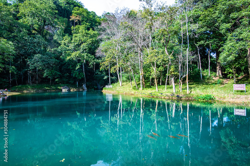 The emerald pool in Tham Luang - Khun Nam Nang Non Forest Park photo
