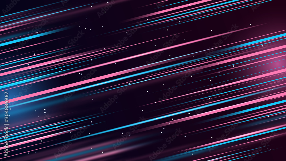 Obraz premium Colorful glowing lines into space background. Abstract bright glitter background. elegant illustration.