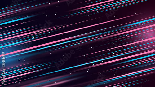 Colorful glowing lines into space background. Abstract bright glitter background. elegant illustration. © Unwind