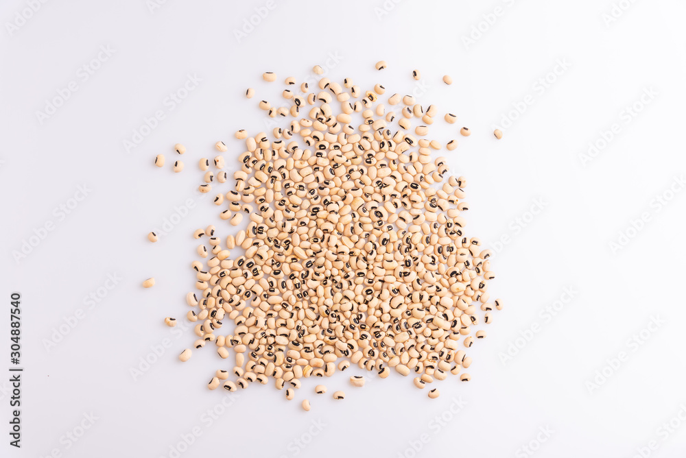 Fradinho Beans isolated on white background, soft light, Latin term Vigna unguiculata Fradinho Beans isolated on white background, soft light, Latin term Vigna unguiculata