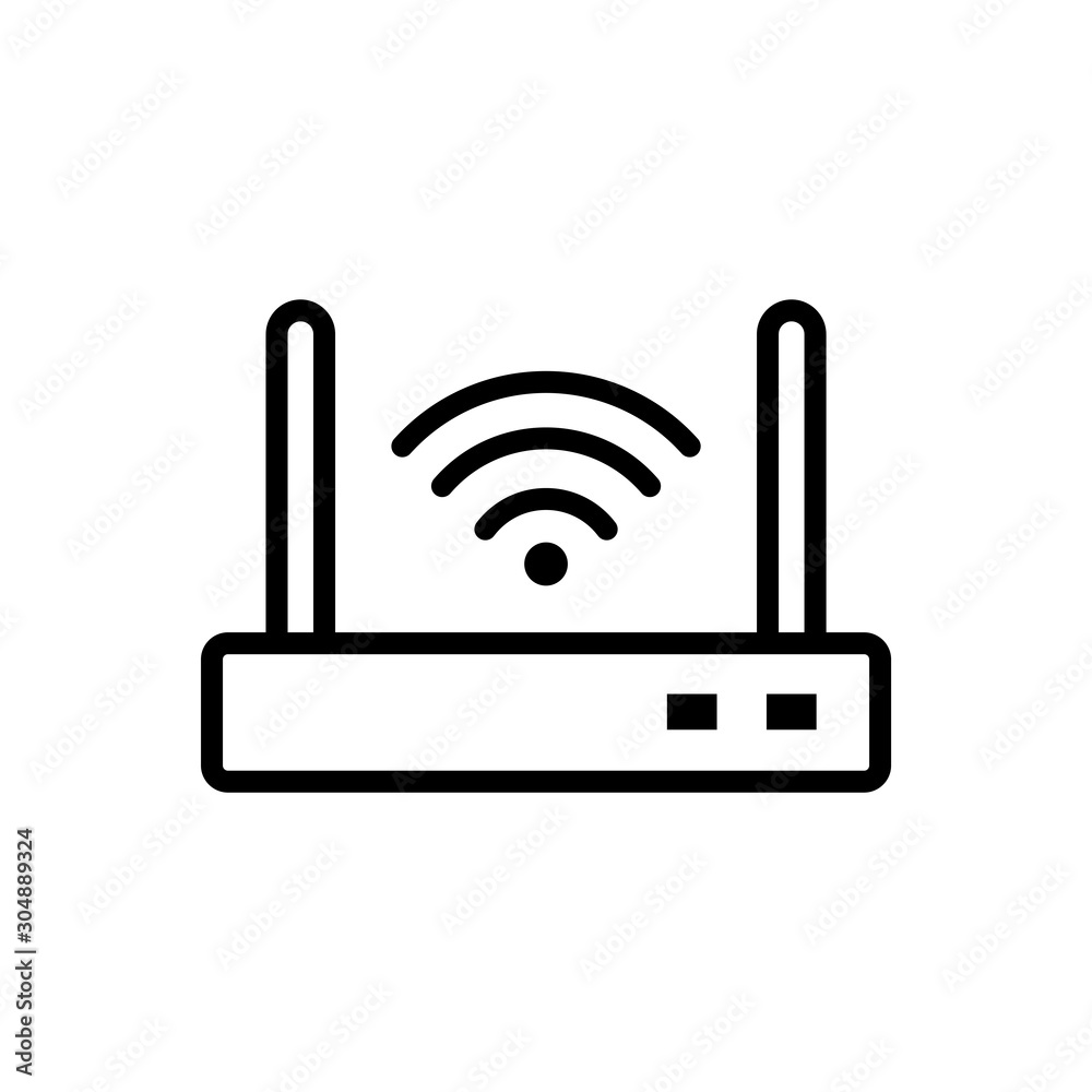 Router icon vector design template isolated on white background Router icon vector design template isolated on white background