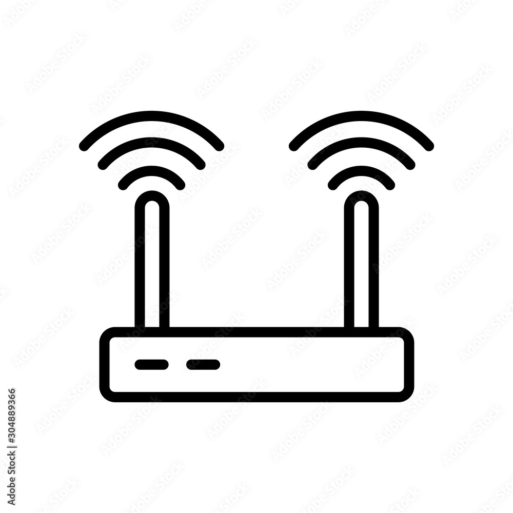 Router icon vector design template isolated on white background Router icon vector design template isolated on white background