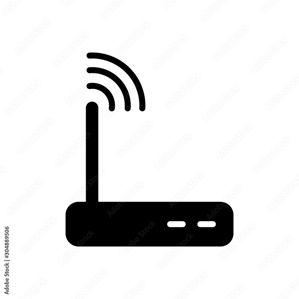 Router icon vector design template isolated on white background Router icon vector design template isolated on white background
