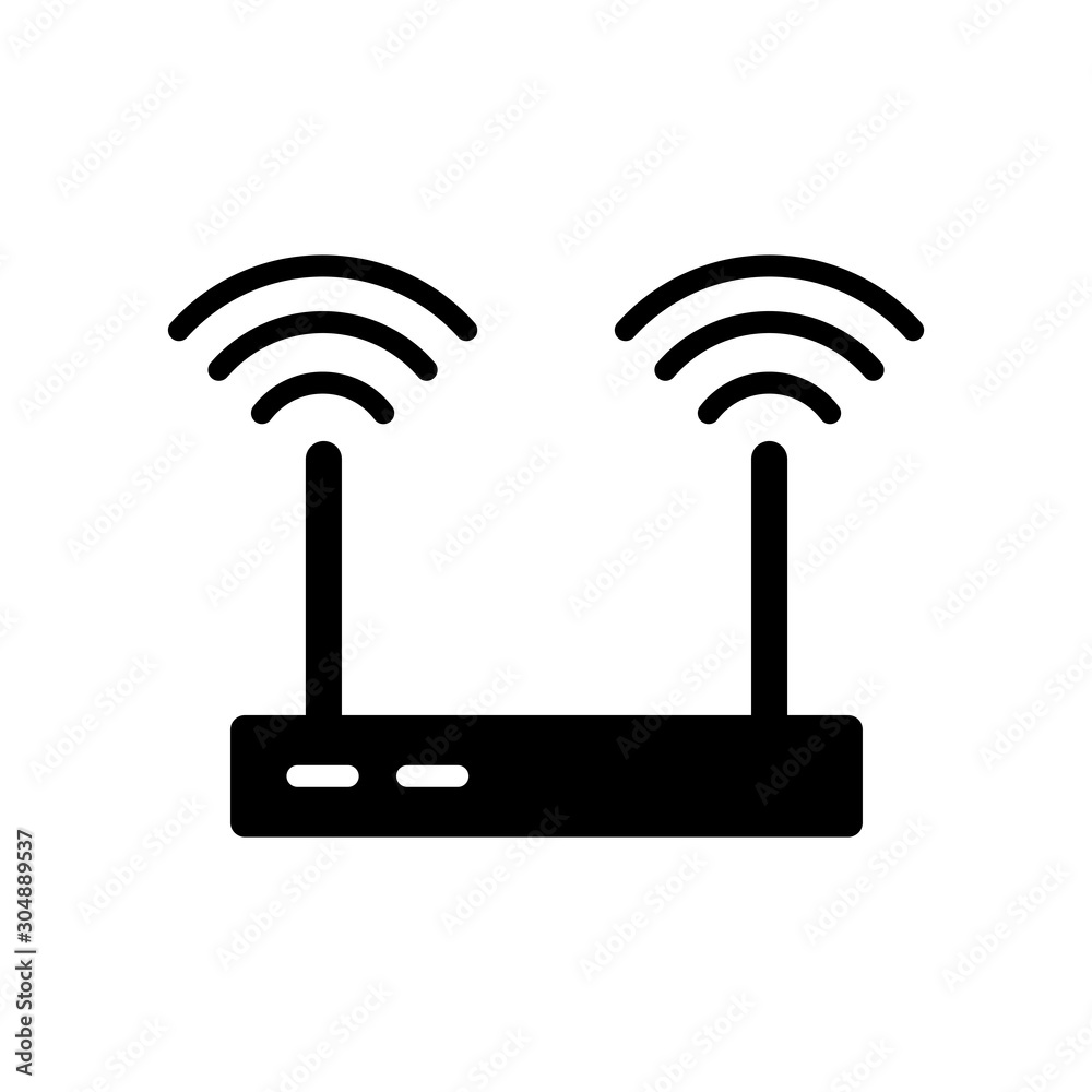 Router icon vector design template isolated on white background Router icon vector design template isolated on white background
