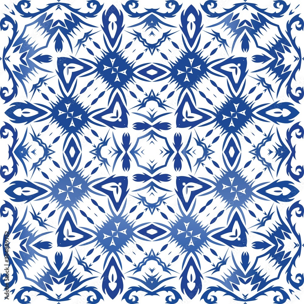 Portuguese ornamental azulejo ceramic. Portuguese ornamental azulejo ceramic.