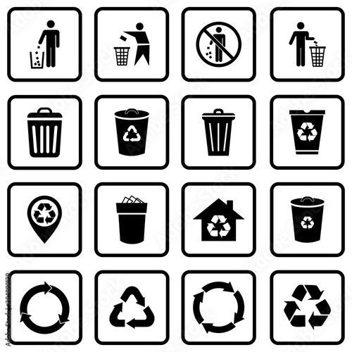 trash can icon vector design symbol