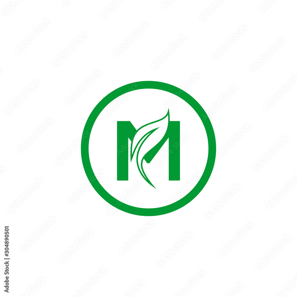 Initial Leaf Letter M Modern Alphabet Circle Logo Design Vector Template. Natural Circle Leaf Letter M Logo. Initial Leaf Letter M Modern Alphabet Circle Logo Design Vector Template. Natural Circle Leaf Letter M Logo.