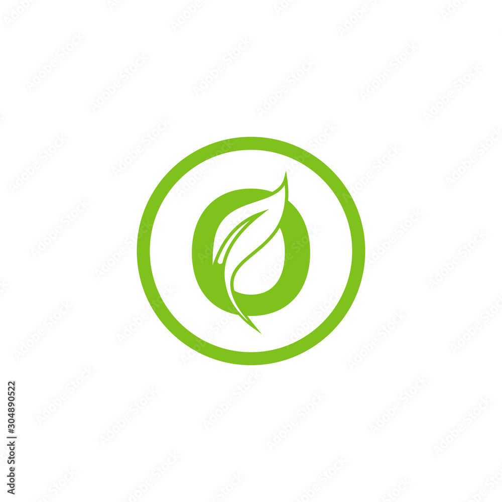Initial Leaf Letter O Modern Alphabet Circle Logo Design Vector Template. Natural Circle Leaf Letter O Logo. Initial Leaf Letter O Modern Alphabet Circle Logo Design Vector Template. Natural Circle Leaf Letter O Logo.