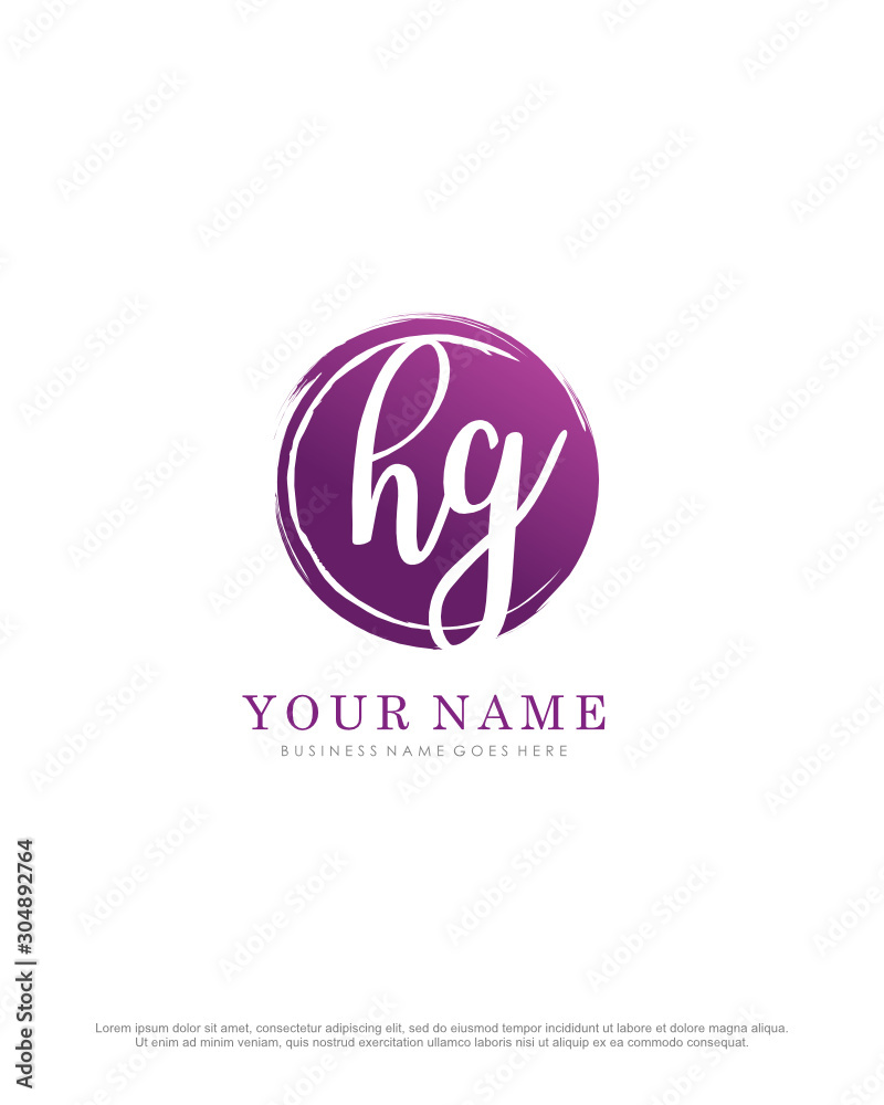 H G HG initial splash logo template vector. A logo design for company and identity business.