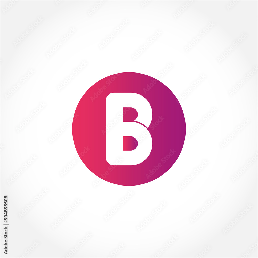Initial Circle Letter B Modern Alphabet Logo Design Vector Template. Colorful Round Shape B Letter Logo. Initial Circle Letter B Modern Alphabet Logo Design Vector Template. Colorful Round Shape B Letter Logo.