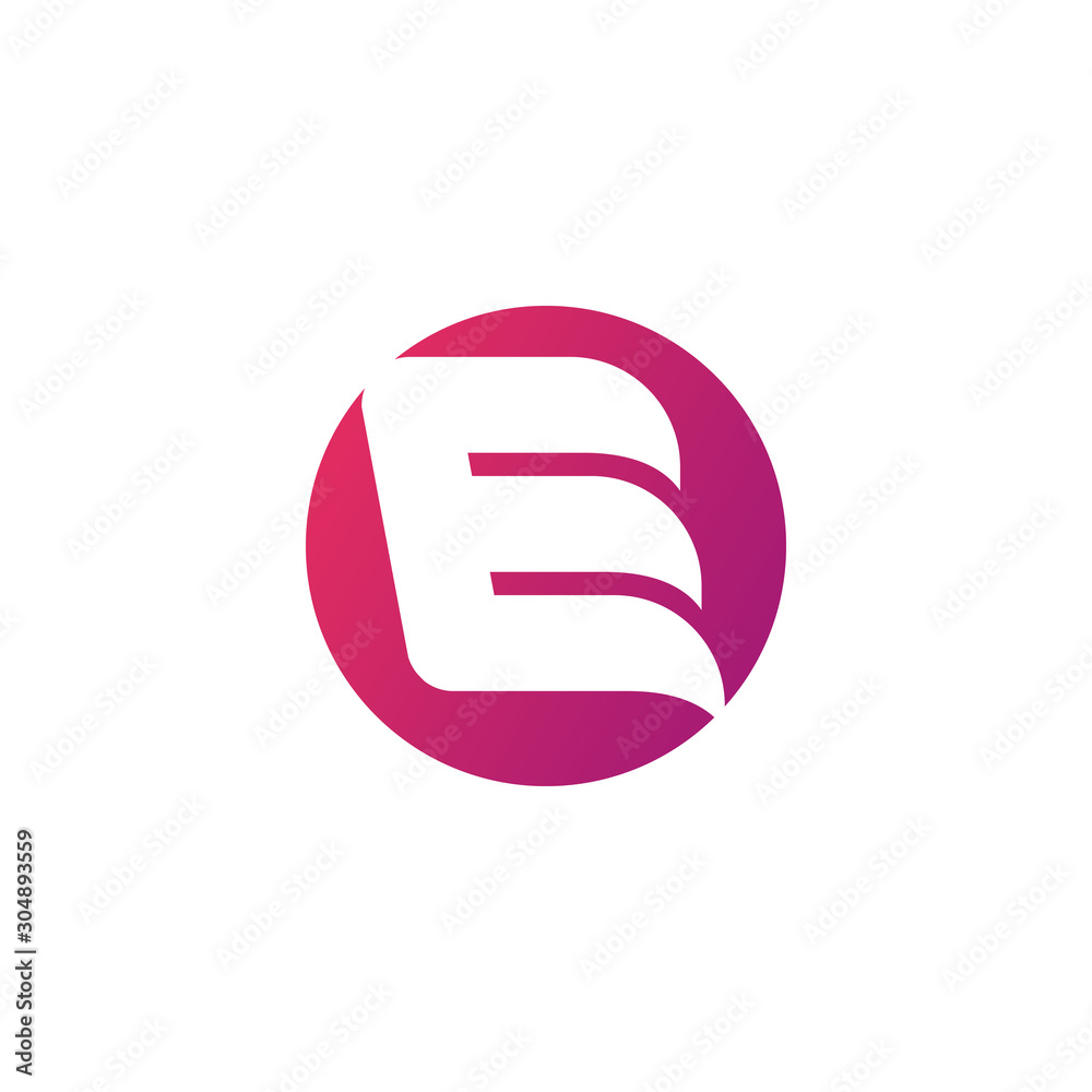 Initial Circle Letter E Modern Alphabet Logo Design Vector Template. Colorful Round Shape E Letter Logo.