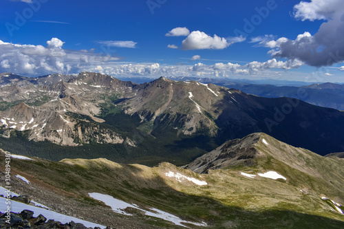Mountain views from near the summit of Mt. Yale in the Collegiate Peaks.