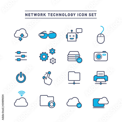 NETWORK TECHNOLOGY ICON SET