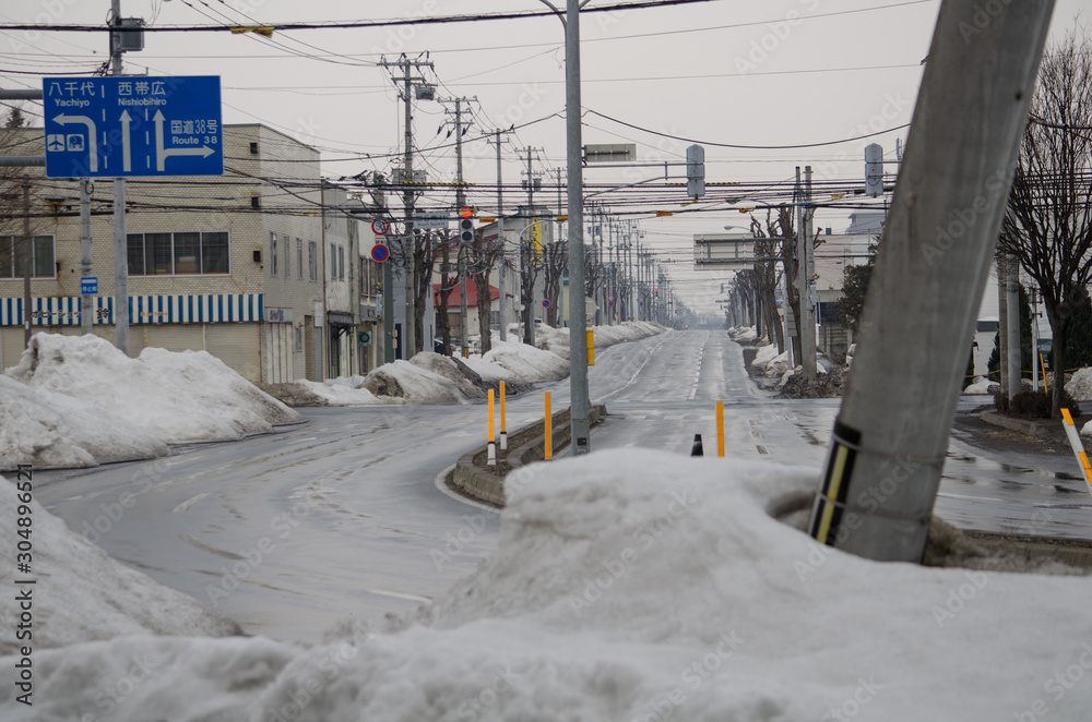 Fototapeta premium 冬の道