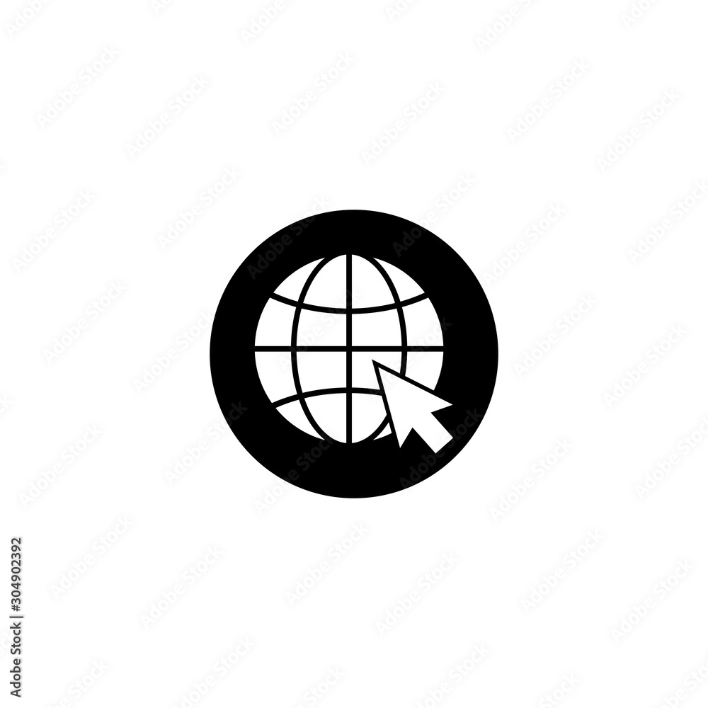 globe icon vector design symbol of go to web