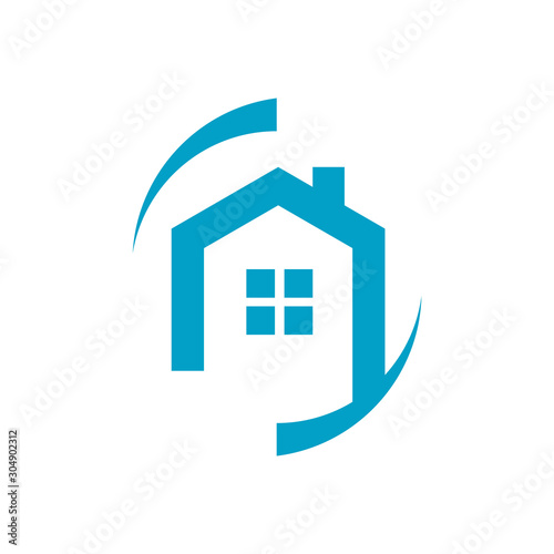 home protection security logo design vector. house with shield template illustration