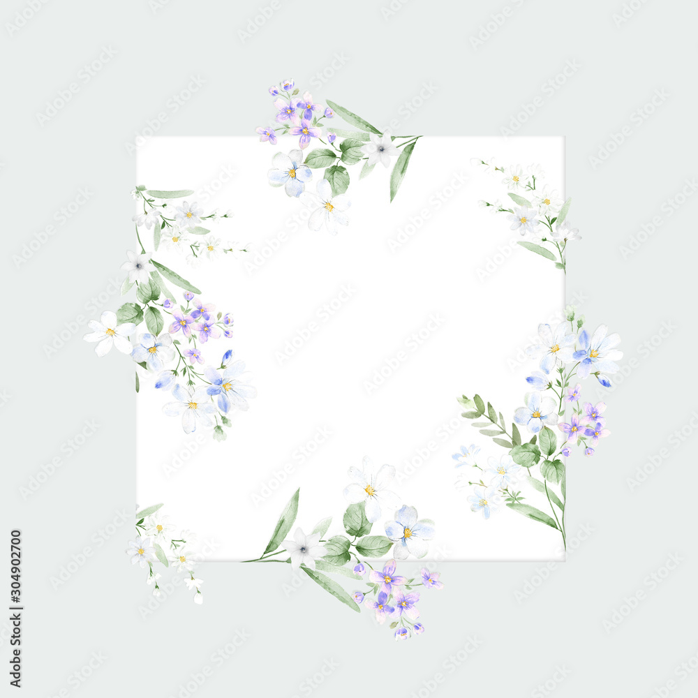  Floral poster, invite. Decorative greeting card or invitation design background
