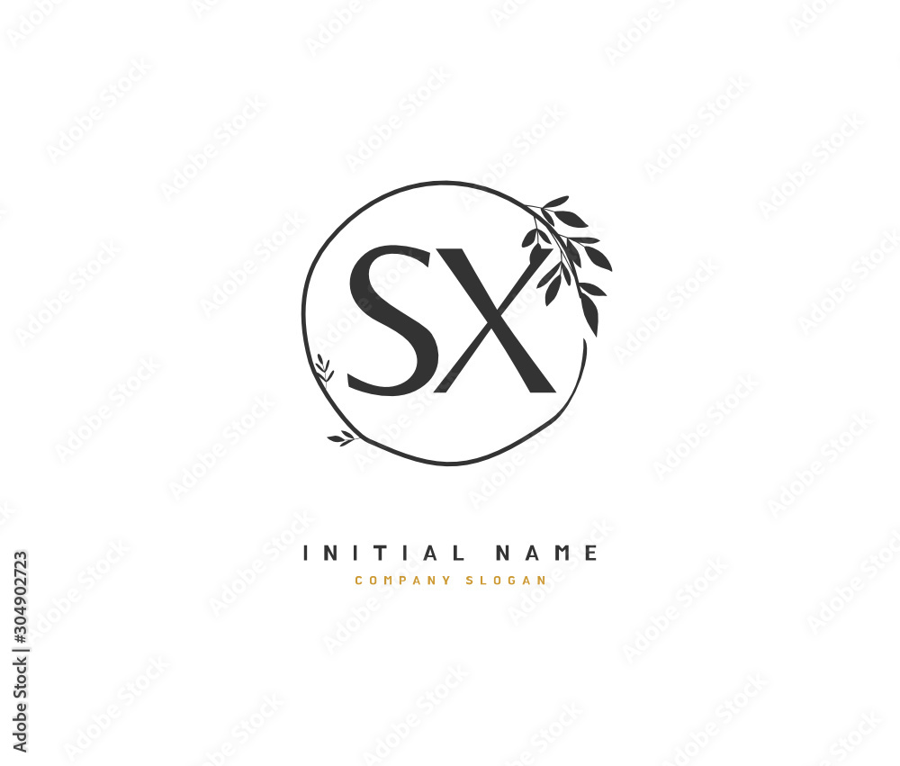 S X SX Beauty vector initial logo, handwriting logo of initial signature, wedding, fashion, jewerly, boutique, floral and botanical with creative template for any company or business. S X SX Beauty vector initial logo, handwriting logo of initial signature, wedding, fashion, jewerly, boutique, floral and botanical with creative template for any company or business.