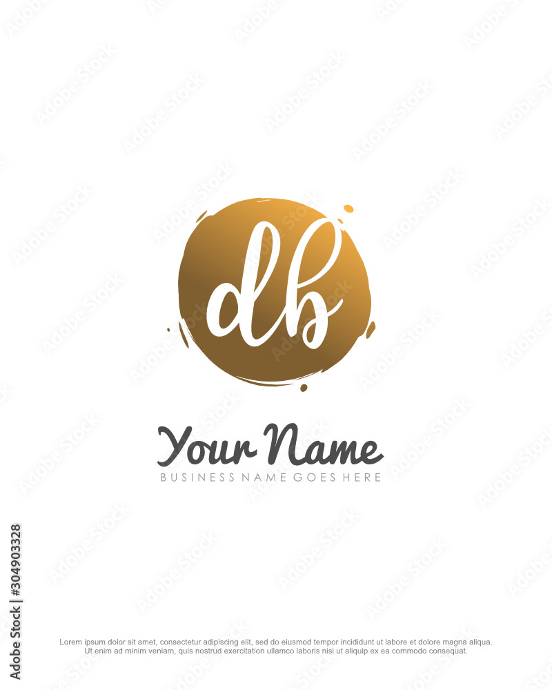 D B DB initial splash logo template vector. A logo design for company and identity business.