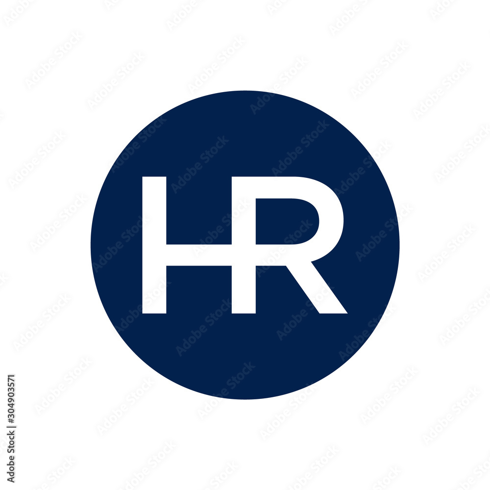 Initial HR Letter logo design vector template Initial HR Letter logo design vector template