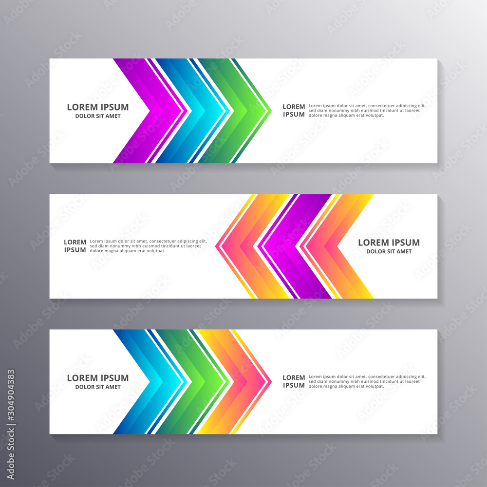 Fototapeta premium Awesome gradient banner template, Business Layout Background Design, Corporate Geometric web header or footer