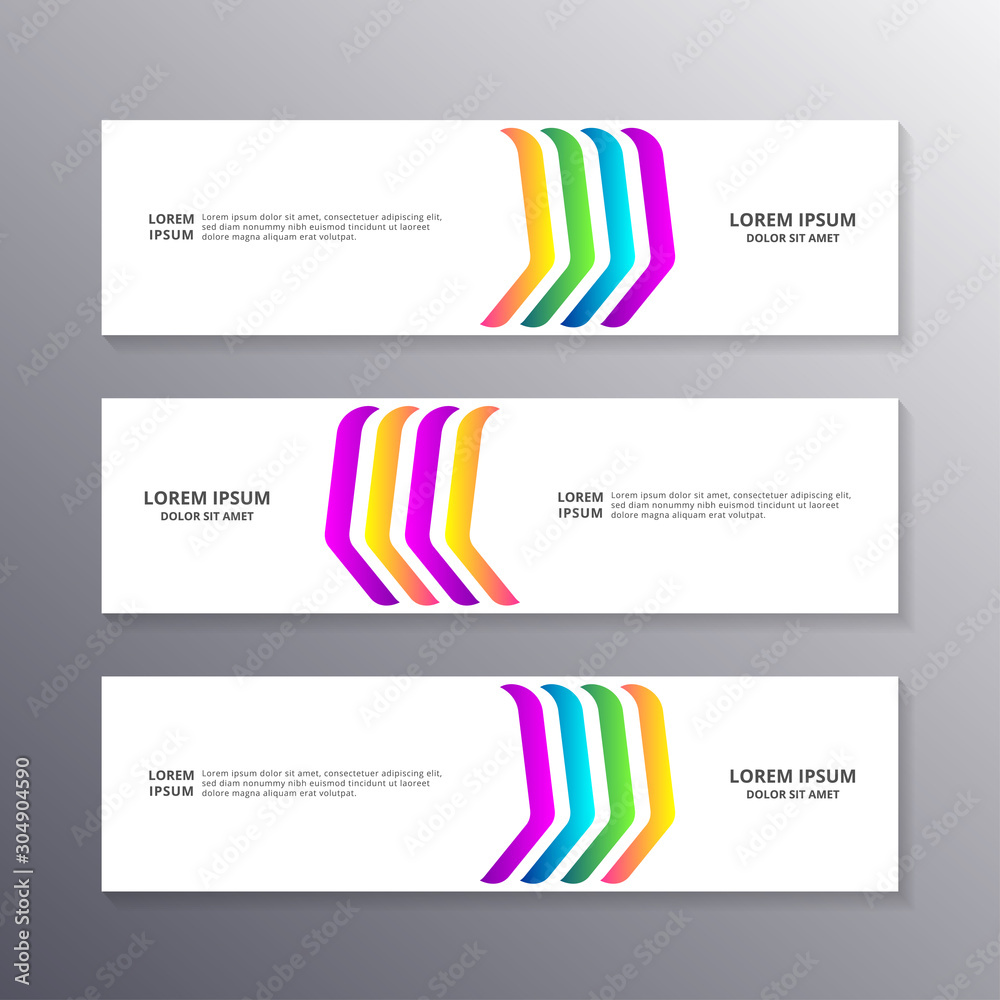 Naklejka premium Awesome gradient banner template, Business Layout Background Design, Corporate Geometric web header or footer