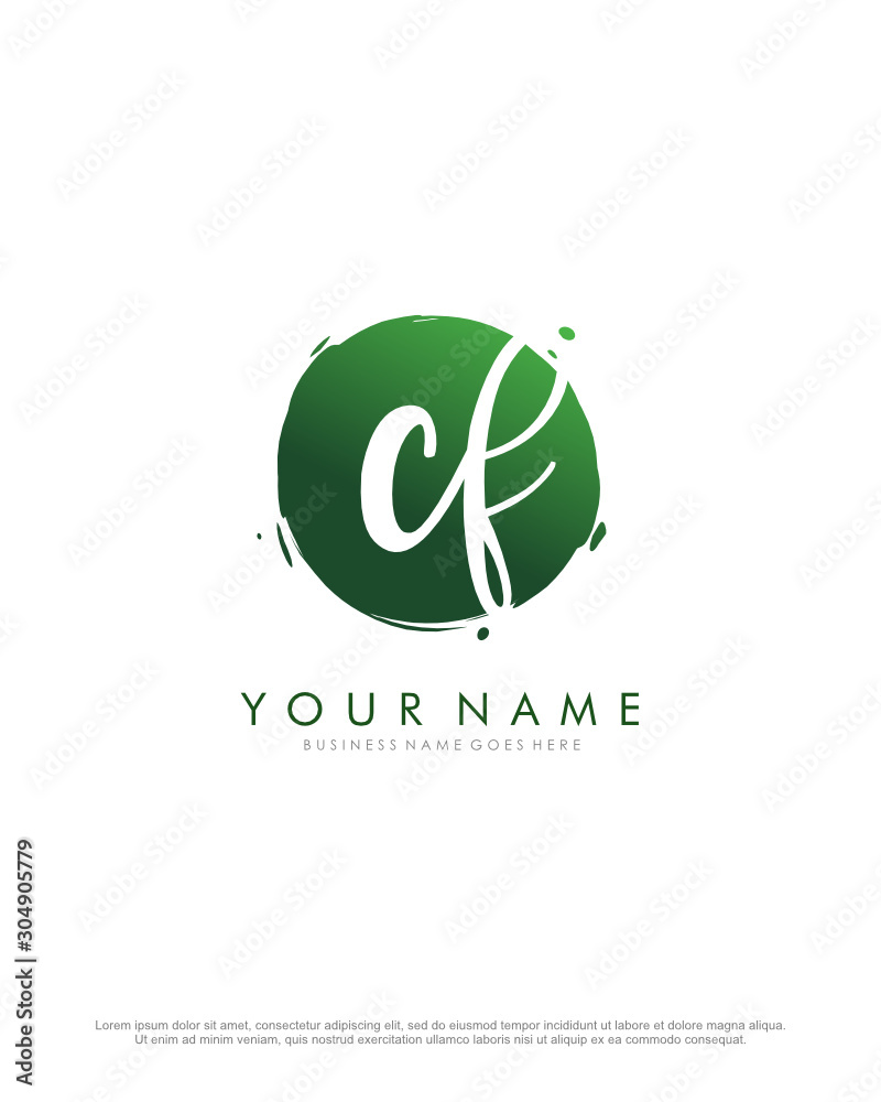 C F CF initial splash logo template vector. A logo design for company and identity business.