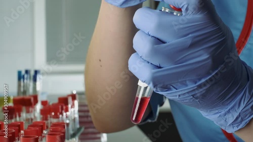 A Scientist In The Laboratory. photo