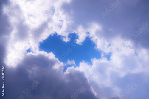 blue sky with clouds