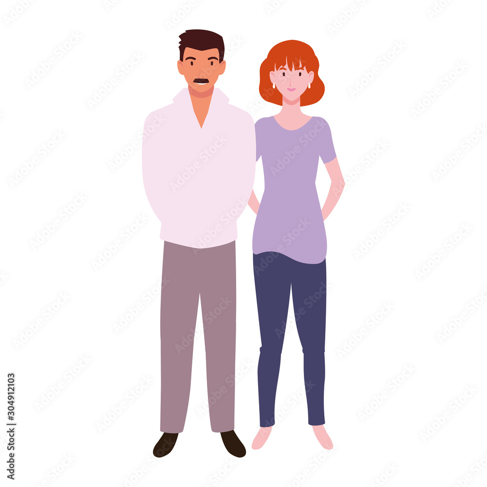 couple of people smiling standing